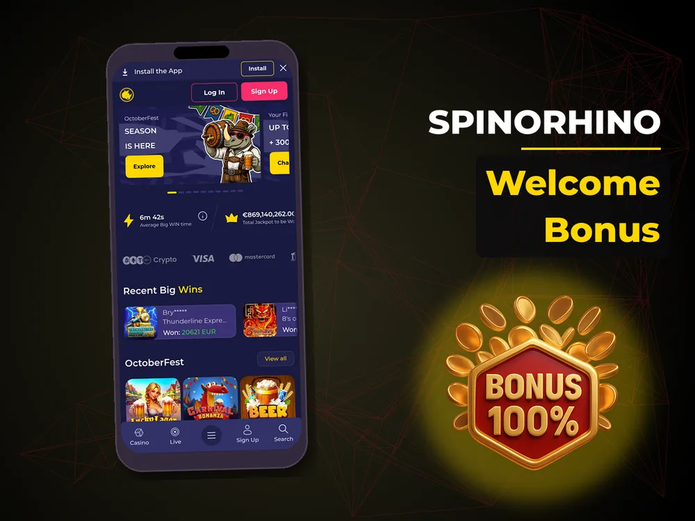 Spinorhino - Welcome Bonus