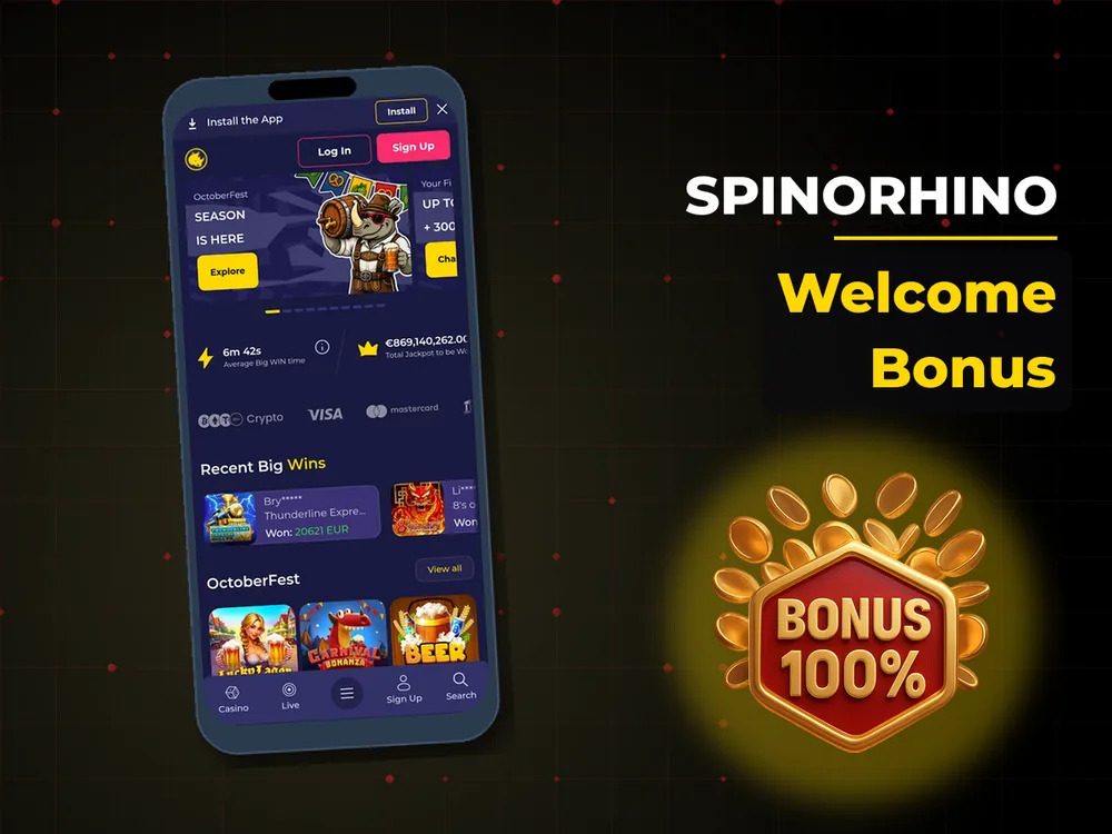 Spinorhino - Welcome Bonus