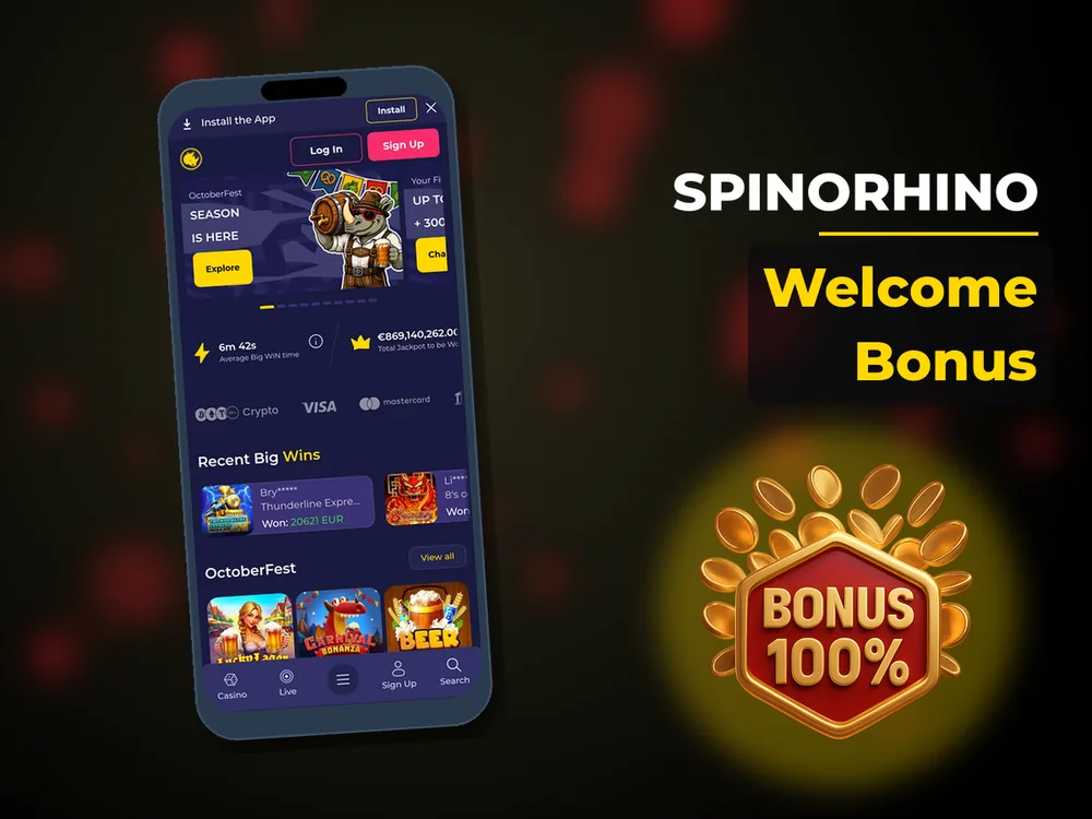 Spinorhino - Welcome Bonus