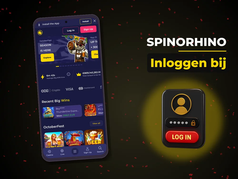 Spinorhino - Inloggen bij